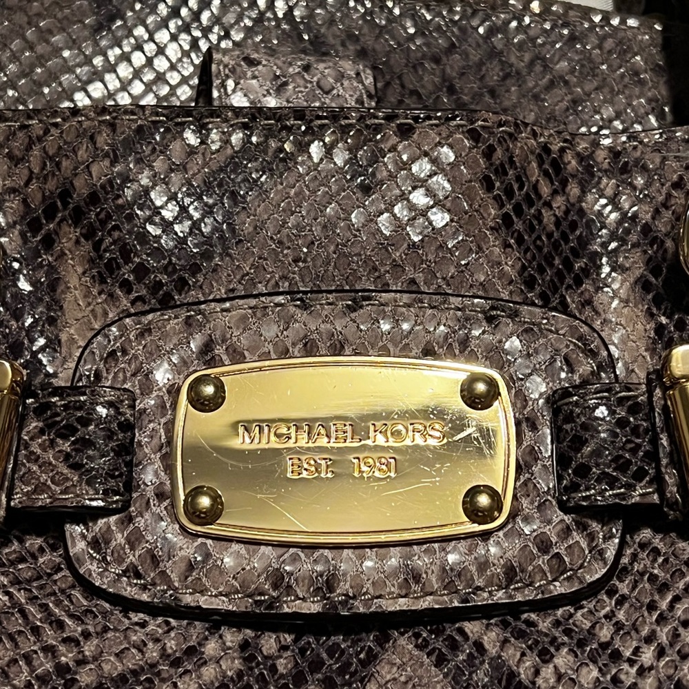 Michael Kors Python Snakeskin Hamilton Tote - image 2